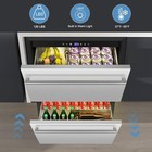 Under Counter Beverage Refrigerator 24in Outdoor Drawer Fridge Stainless Steel