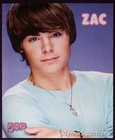 Zac Efron 2 Posters Centerfold Lot 677a  Miley Hannah Montana On Back
