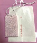 Kyoto Fushimi Inari Shrine Omamori Pink    White Lace Good Luck Charm Amulet
