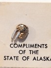 Vintage Compliments Of The State Of The Alaska Brass Walrus Tie-tack Lapel Pin