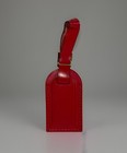 Authentic Louis Vuitton Red Small Leather   Gold Hardware  Name Tag 
