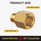 Brass Pipe Fitting 3 8  Npt Male To 1 2  Npt Female Reducer Adapter 2-pack Us
