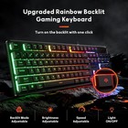 Redragon K521 Upgrade Rainbow Led Gaming Keyboard  104 Keys Wired K521  Black 