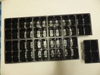 Set Of 5 Solid Trays And 240 Larger Cells Seedling Starting 5 Inserts Black