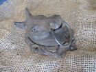 2 Large Cast Iron Horse Heads Head Ring Hitching Post Barn Holder Decor Bathroom