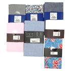 7 Mens Pre Folded Pocket Square Lot Multicolored Cotton Fall Fashion Msrp  137