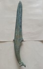 Old Dynasty Chinese War Period Solider Weaponry Animal Head Dagger Bronze Sword