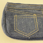 Denim Jean Zip-up Pouch Pencil Case - School  Pens  Catch All Vintage 1970s
