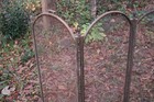 Antique Solid Brass Fireplace Screen Patina  Finials Hearth Mantel Decor Heavy