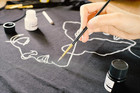 Permanent Fabric Paint Set 8 X 20ml Vivid Colours For Textile  Fabric  T-shirt 