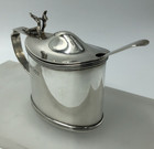 Silver Mustard Pot   Spoon Stokes   Ireland Lond 1902 - Spoon A j Savory Earlier
