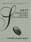 2017-w American Proof Silver Eagle-mint Issued Presentation Box   Coa  no Coin 
