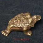 Collection Ancient Chinese Bronze Carving Wealth Jin  chan Statue Pendant Gift