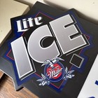Miller Lite Ice Clock Illuminated Electric Sign Beer Vintage Vtg