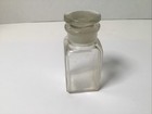 Vintage Apothecary Bottles Glass Stopper 3 25   tall With Top Very Good Condition 