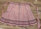 Vintage Lot Of 7 Half Aprons  Gingham Hand Embroidered