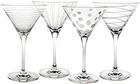 Cheers Martini Glasses Set Of 4  10 Oz Lead Crystal Cocktail Glasses With Etc   