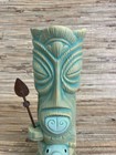 The Fish Gatherer Tiki Mug Tiki Farm Bai Green Glaze 8 25  Tall 15 Fl Oz New