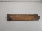 Stanley  36 1 2 Boxwood And Brass Folding Rule With Built In Caliper Vintage