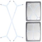 Sheet Fasteners Suspenders Straps - Adjustable Crisscross Bed White 2pcs Set