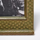 Vtg Hammered Brass Arts Crafts 4x6 Or 5x7 Photo Picture Frame Pat 1885