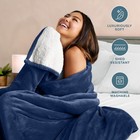 Plush Sherpa Bed Blanket  Fluffy   Soft By Bare Home