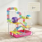 5tier Portable Hamster Cage small Pet Travel Carrier Habitat With Exercise Wheel