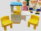 Vtg 10 Pcs 1980s-90s Little Tikes Dollhouse Loving Family Toy Figures Furniture