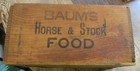Antique Baum s Horse   Stock Food Wooden Packing Crate Box Syracuse N y 