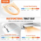 Elongated Bidet Toilet Seat Electric Heated Seat Remote Control Warm Air Dryer