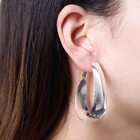 925 Sterling Silver Tarnish-resist 1 8 x1 4  Very Wide Chunky Oval Hoop Earrings