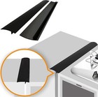 2pcs Kitchen Silicone Stove Counter Gap Cover Oven Guard Spill Seal Slit Filler