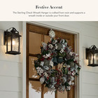 Wreath Hanger  Door Hanger For Christmas Wreaths Or Seasonal Decor  Gray-and-whi