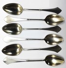Russian Silver Dessert Set Spoons  84