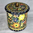 Vintage Daher Embossed Floral Canister Tin With Lid - Made In Holland - Mcm
