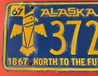 Vintage 1966 1967 Alaska License Plate 37204 Totem Pole North To The Future