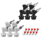 5 Pair Ball Lock Disconnect Set Luckeg Brand Corny Keg Small  Black And Pray 