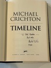 Timeline By Michael Crichton Signed   Inscribed First Edition