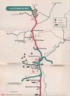 Vintage Electric Railway Luxembourg To Metz Illustrated Map Travel Brochure 1956