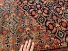 Blue Vintage Rug 8x11 Hand-knotted Oriental Antique Big Handmade Worn Fine 8x12