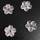 5 Pc Natural Pink Rose Quartz 12mm Carved Flower Hq  New Diy Bead Design