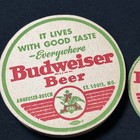 Vintage Budweiser Beer Anheuser Busch 10 Cardboard Coasters St Louis Missouri