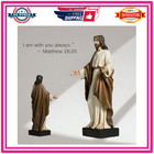 Hand Painted 12 Inch Jesus Christ Statue Open Arms Religious Sculpture Gift