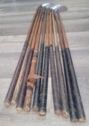 10 Antique Vintage 1920s Scottish Made Interesting Hickory Wood Shaft Golf Clubs