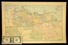 Vintage Map Of Venezuela South America Zulia Caracas Isla De Margarita Trinidad