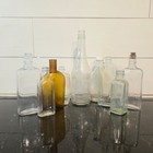 Vintage Glass Bottle Lot Apothecary Green Amber Medicine Collector Rustic Decor