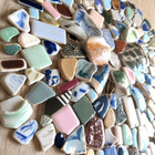 Japanese Sea Glass Surf-tumbled Beach Glass  Pottery Various Patterns