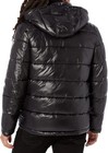 Guess Men s Mid-weight Puffer Jacket With Removable Hood Black  Sz L