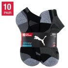  new  10-pair Puma Mens  No Show Sock  Choose From White Or Black gray