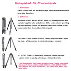 Carbon Fiber Tripod Professional Camera Tripod 46mm All Metal Cnc Ball Head